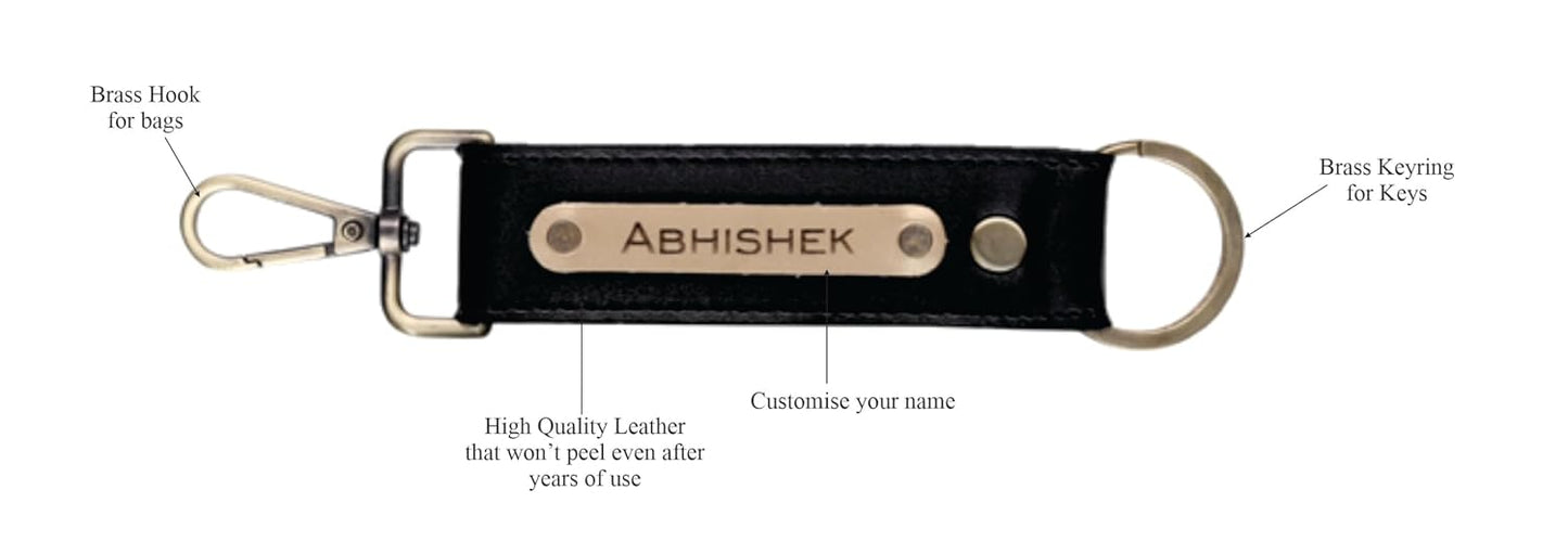 Custom Name Wallet Accessories Combo Set for MEN in Black colour [DM007]
