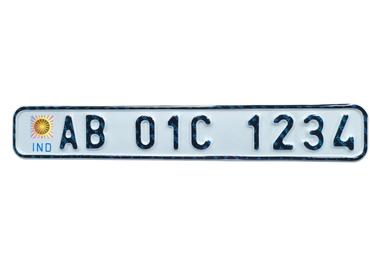 Custom Bike Number Plate – Die Pressed Aluminium Plate [DM006]