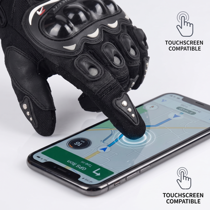 Black Racing, Riding, Motorcycle Riding Full Gloves [DM001]