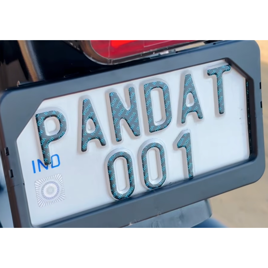 Custom Bike Number Plate – Die Pressed Aluminium Plate [DM006]