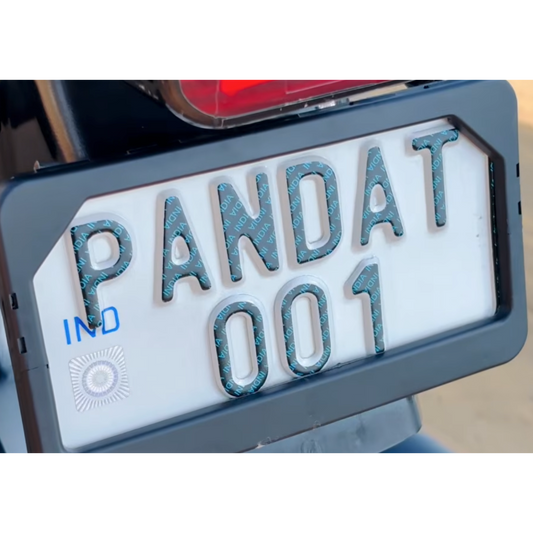 Custom Bike Number Plate – Die Pressed Aluminium Plate [DM006]