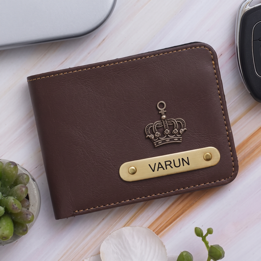 Customised Wallet with Name & Charm for men [DM009]